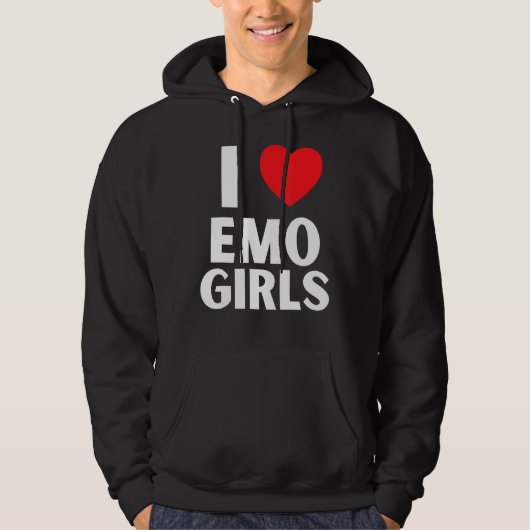 I Love Emo Girls I Emo Girls 8 パーカ (正面)