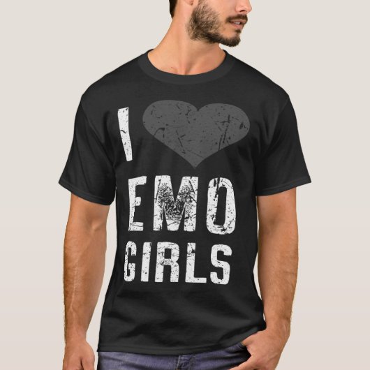 I Love Emo Girls Tシャツ (正面)