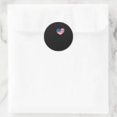 I love Emo Usa He Flag ラウンドシール (バッグ)
