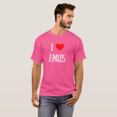 I Love Emus IハートEmus Australian Flightless Bir Tシャツ (正面フル)