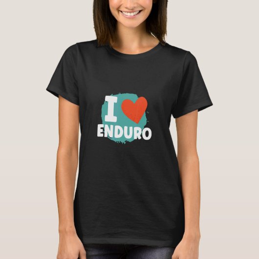 I Love Enduro Enduro Motocross Tシャツ (正面)