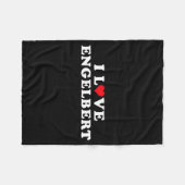 I Love Engelbert Girlfriend & Boyfriend Engelb フリースブランケット (正面(横))