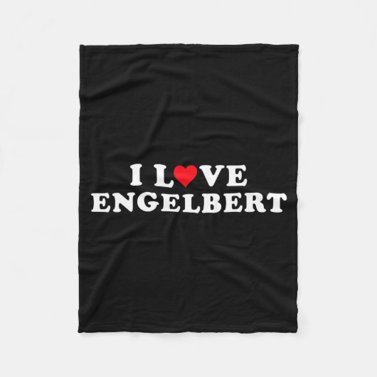I Love Engelbert Girlfriend & Boyfriend Engelb フリースブランケット (正面)