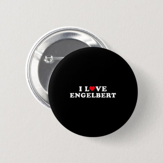 I Love Engelbert Girlfriend & Boyfriend Engelb 缶バッジ (正面&裏面)
