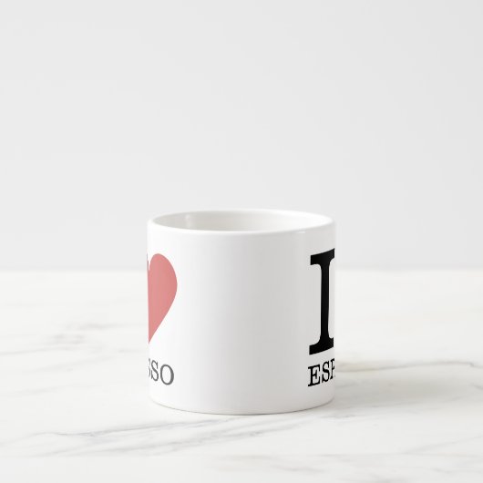 I Love ❤️ Espressoカスタマイズ可能 エスプレッソカップ (正面)