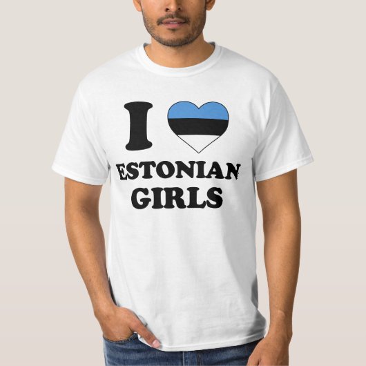 I love Estonian Girls Tシャツ (正面)