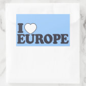 I LOVE EUROPEカスタムスタンプ 長方形シール (バッグ)