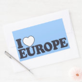I LOVE EUROPEカスタムスタンプ 長方形シール (封筒)
