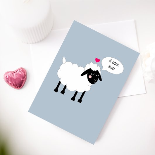 I Love Ewe Anniversary Card カード