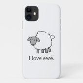 I Love Ewe Sheep Phone Case Case-Mate iPhoneケース (裏面)