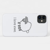 I Love Ewe Sheep Phone Case Case-Mate iPhoneケース (裏面(横))
