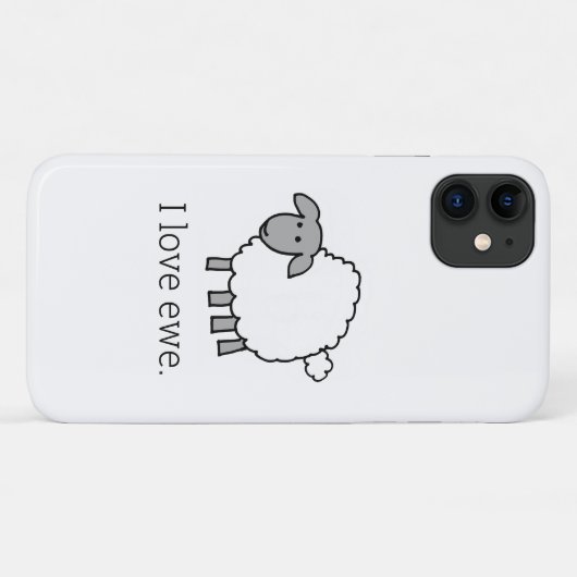 I Love Ewe Sheep Phone Case Case-Mate iPhoneケース (裏面(横))