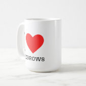 I love eyebrows コーヒーマグカップ (正面左)