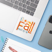 I Love Fall Most Of All – Autumn Aesthetic Design シール (ノートパソコンとiPhone)