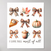 I Love Fall Most Of All Fall Season Thanksgiving  ポスター (正面)