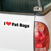 I Love Fat Boys Bumperステッカー バンパーステッカー (トラック上)