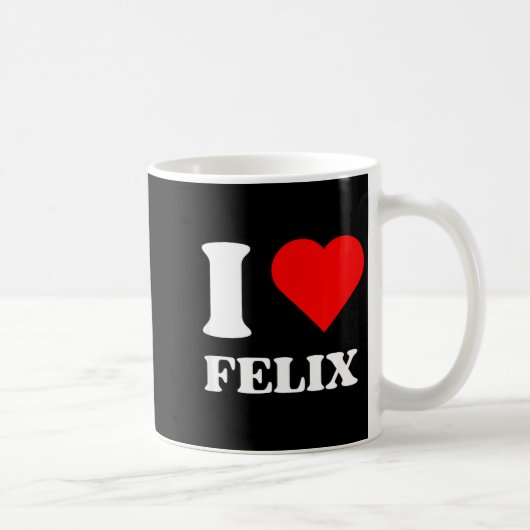 I Love Felix I Heart Felix Name Y2k Valentines Day コーヒーマグカップ (右)
