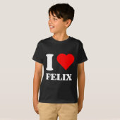 I Love Felix I Heart Felix Name Y2k Valentines Day Tシャツ (正面フル)
