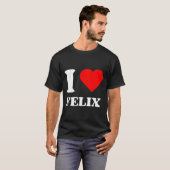 I Love Felix I Heart Felix Name Y2k Valentines Day Tシャツ (正面フル)