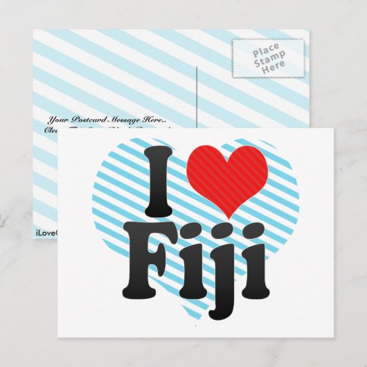 I Love Fiji ポストカード (正面/裏面)