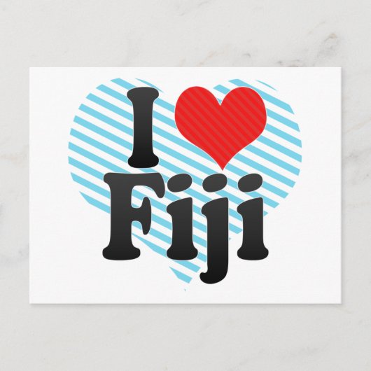 I Love Fiji ポストカード (正面)