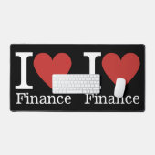 I Love ❤️ Finance – 財務部 – デスクマット (キーボード&マウス)