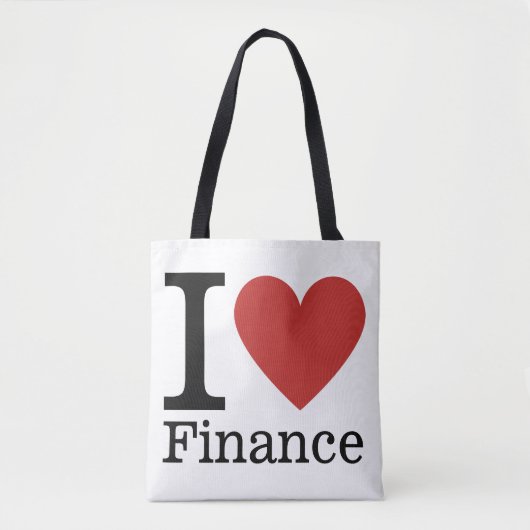I Love ❤️ Finance – 財務部 –  トートバッグ (正面)