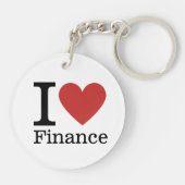 I Love ❤️ Finance – 財務部 – Keychain キーホルダー (裏面)