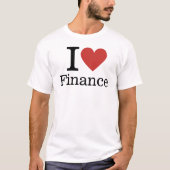 I Love ❤️ Finance Customizable Men's Tシャツ (正面)
