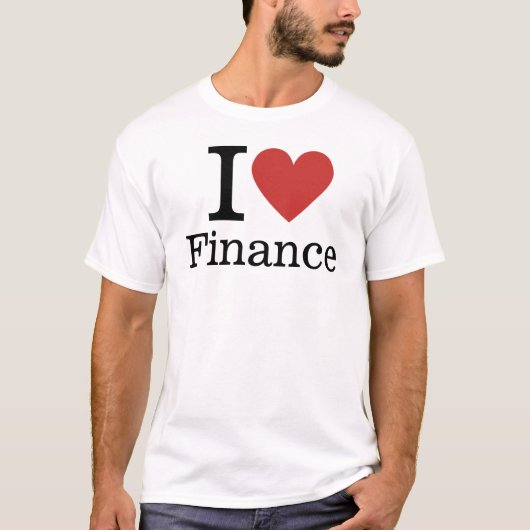 I Love ❤️ Finance Customizable Men's Tシャツ (正面)