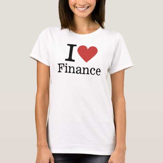 I Love ❤️ Finance Customizable Women's Tシャツ (正面)