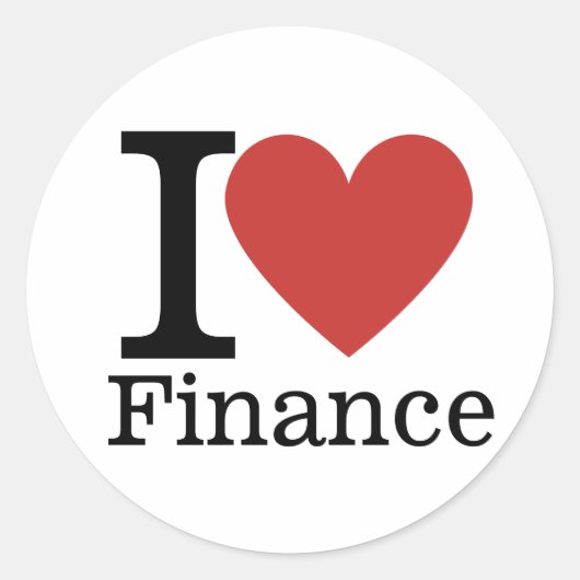 I Love ❤️ Finance - Finance Department – シール (正面)