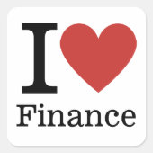 I Love ❤️ Finance - Finance Department – ステッカー (正面)