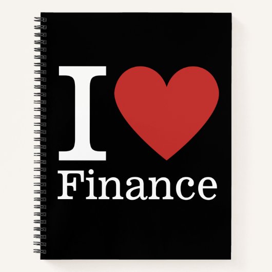 I Love ❤️ Finance - Finance Department NOTEBOOK ノートブック (正面)