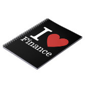 I Love ❤️ Finance - Finance Dept. – スパイラルノートブック ノートブック (左側)