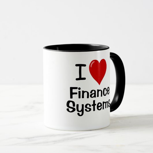 I Love Finance Systems Accountant Manager引用文 マグカップ (正面右)