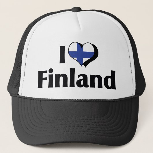 I Love Finland Flag キャップ (正面)