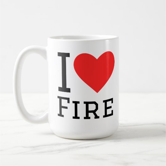 I love fire コーヒーマグカップ (左)