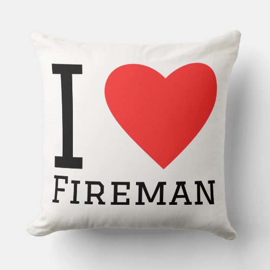 I love fireman  クッション (正面)