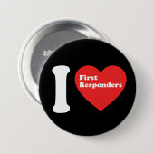 I Love First Responders 缶バッジ (正面&裏面)