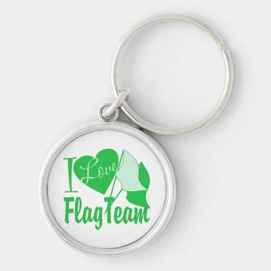 I Love Flag Team Green キーホルダー (正面)