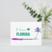 I Love Florida カラフル Greenはがき ポストカード (スタンド正面)