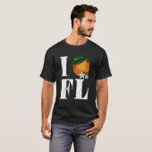 I Love Florida Orange Fruits States American Tシャツ (正面フル)
