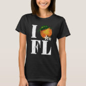 I Love Florida Orange Fruits States American Tシャツ (正面)