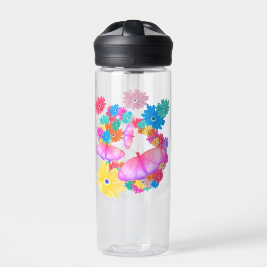 I Love Flowers. Butterfly Dream ウォーターボトル (正面)
