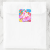 I Love Flowers. Butterfly Dream スクエアシール (バッグ)