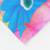 I Love Flowers. Butterfly Dream フリースブランケット (角)