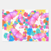 I Love Flowers. Butterfly Dream ラッピングペーパーシート (正面3)