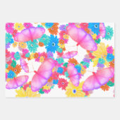 I Love Flowers. Butterfly Dream ラッピングペーパーシート (正面2)