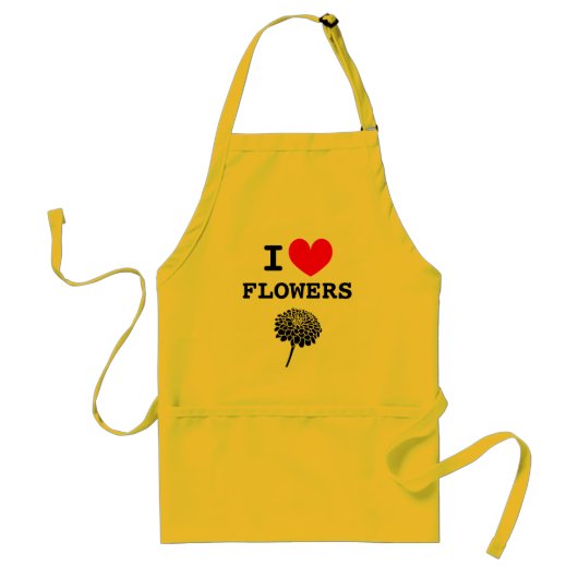 I love flowers floral apron for flower lover スタンダードエプロン (正面)